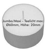 Herz - Teelichthalter mit Maxi/Jumbo Teelicht, BRAUN...