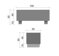 Betontrog 100 x 50 x 45cm, anthrazit G01, ca. 130l